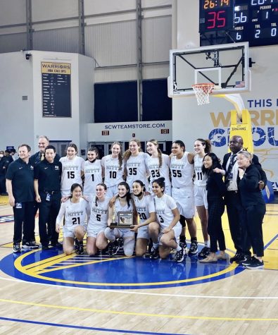 the Womens basketball team after winning CCS Open Division
