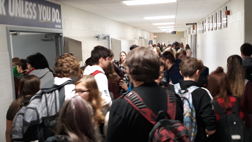 Hallway traffic? Nah, this is actually a golden opportunity.